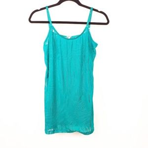 Sheer Lace Animal Print Stretch Tank Top